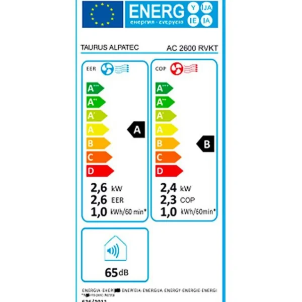 Climatiseur mobile réversible 2600w 18m2 - ac2600rvkt