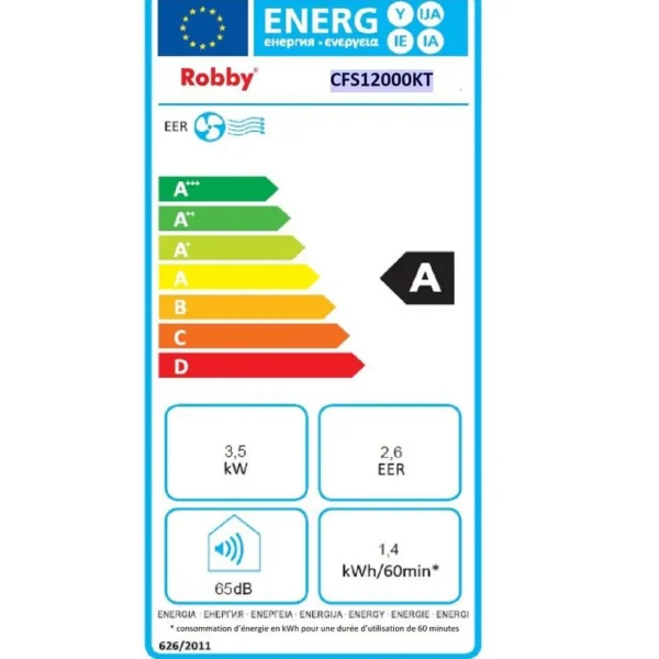 Climatiseur mobile 3540w 36m2 avec kit fenêtre - cfs12000kt