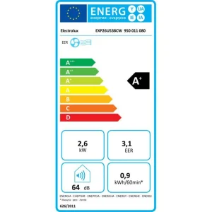 Climatiseur mobile 2600w 25m² blanc - exp26u538cw