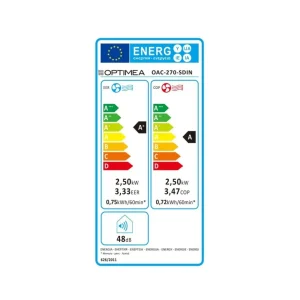 Climatiseur monobloc réversible 2590w 25m² - OAC-270-SDIN