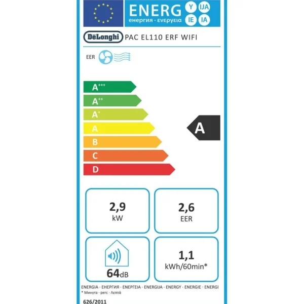 Climatiseur PAC EL110 ERF WIFI WH R290