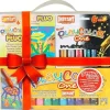 Coffret 24 stylos gouache solide Playcolor Basic-Metal-Fluo + 3 gravures à colorier