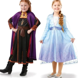 Coffret Bi-pack Déguisements Classiques Elsa et Anna La Reine des Neiges 2 - Frozen 2 - 3/4 ans (96 à 104 cm)
