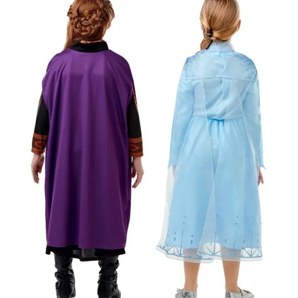 Coffret Bi-pack Déguisements Classiques Elsa et Anna La Reine des Neiges 2 - Frozen 2 - 3/4 ans (96 à 104 cm)