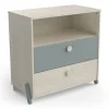 Commode enfant 1 niches 2 tiroirs L73cm NOLAN