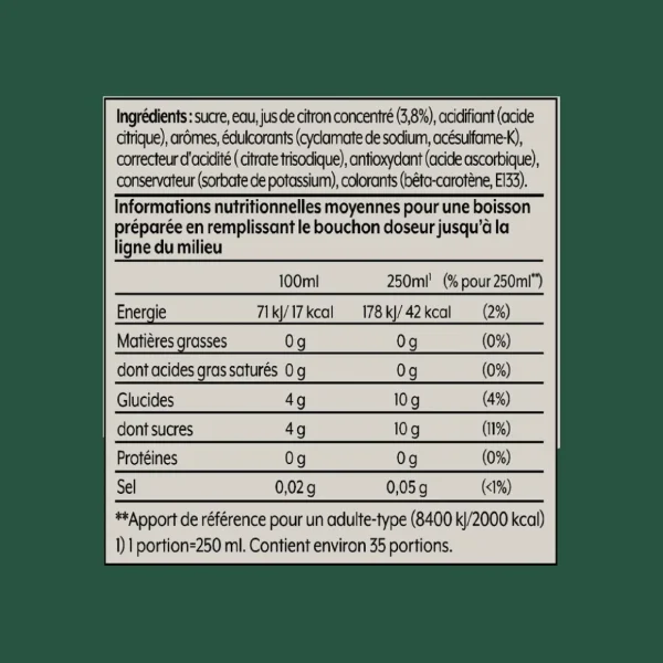 Concentré à soda Mojito sans alcool