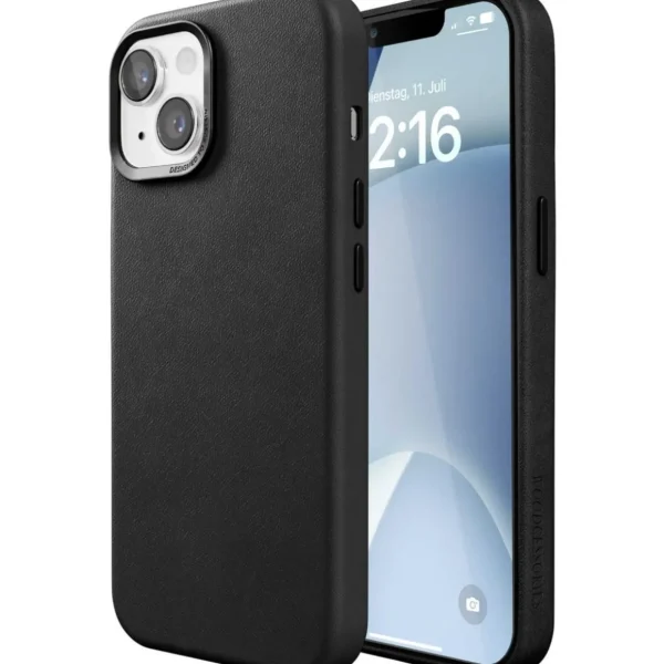 Coque iPhone 15 Plus Cuir noir