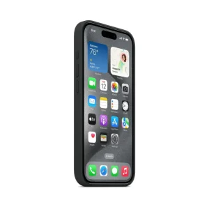 Coque iPhone 15 Pro Max MagSafe silicone Noir