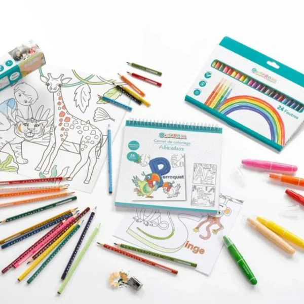 Crayons de Cire 6 Couleurs Fusée Multicolore
