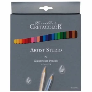 24 crayons de couleur aquarellables Artist Studio