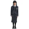 Déguisement Uniforme Noir & Gris Mercredi - Fille - 13/14 ans (158 à 164 cm)