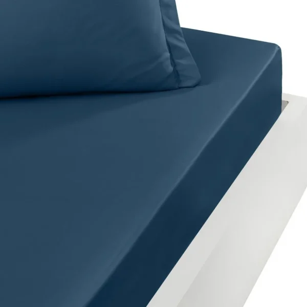 Drap housse bonnet 40 cm en percale coton SOFT PERCALE PLUS