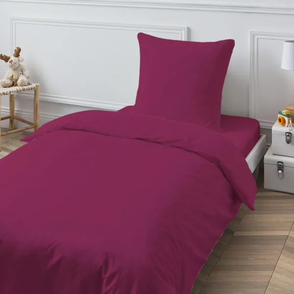 Drap housse en coton 57 fils uni bonnet 25cm