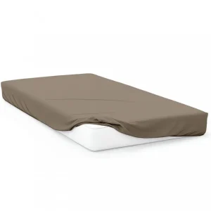 Drap housse uni en coton JERSEY, par Soleil d'ocre