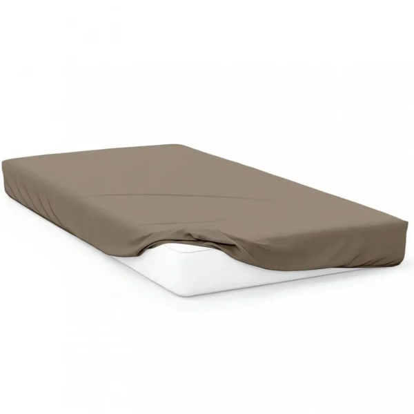 Drap housse uni en coton JERSEY, par Soleil d'ocre