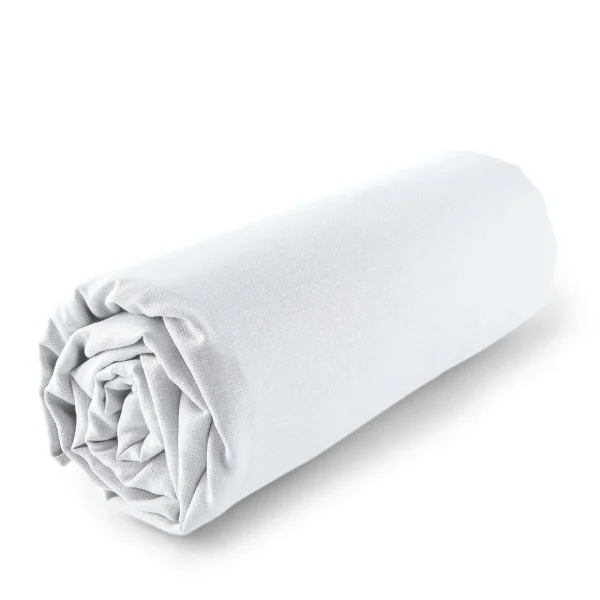 Drap housse uni en percale de coton 70 fils collection permanente