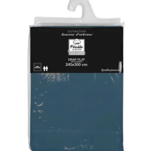 Drap Plat Percaline 240x300cm Bleu