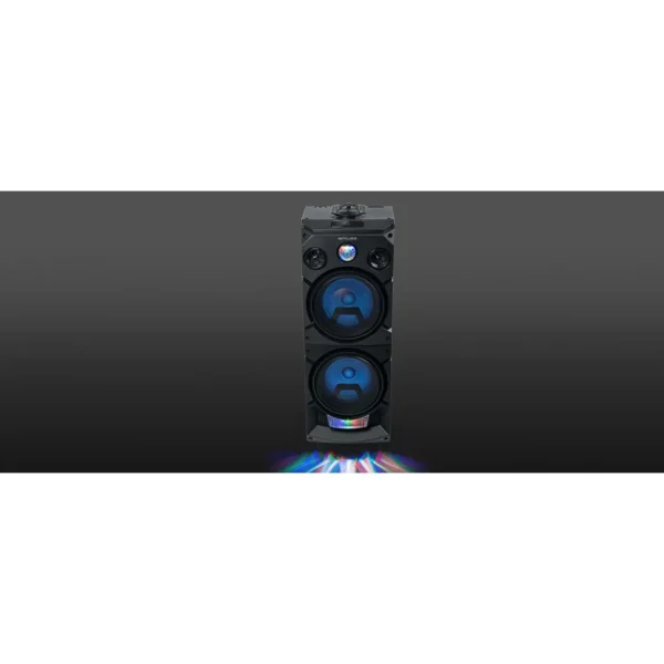 Enceinte 3-1935 DJ - Noir - Bluetooth 4.2 - Coffrage en bois - Micro & Télécommande inclus