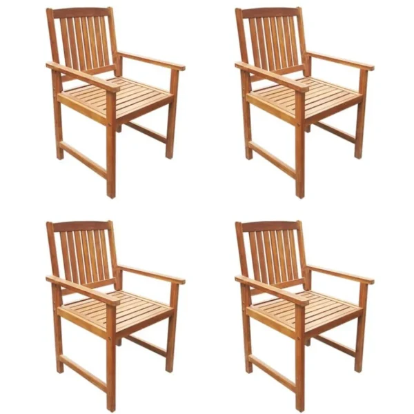 Ensemble a manger d'exterieur 5 pcs Bois d'acacia solide