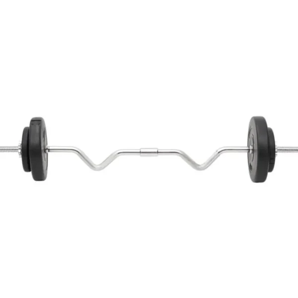 Ensemble d haltères et de barres avec plaques 60 kg