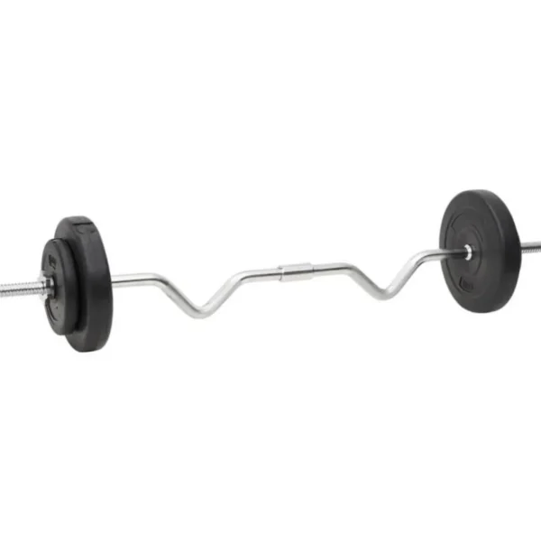 Ensemble d haltères et de barres avec plaques 60 kg