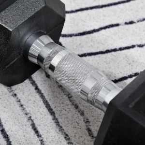 Ensemble d'haltères courtes total 20 Kg - entraînement musculaire & haltérophilie - acier caoutchouc noir