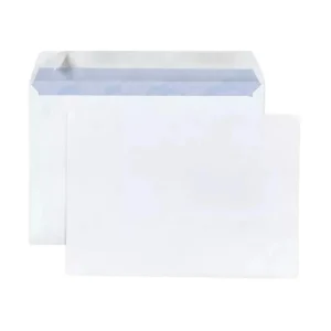 25 enveloppes blanches en papier 80 g - 16,2 x 22,9 cm