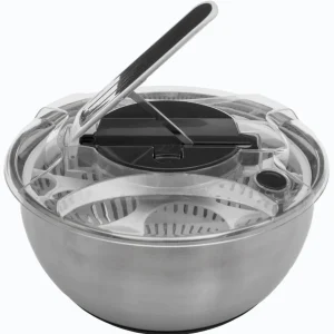 Essoreuse à salade en inox - 3,5 L - Argent