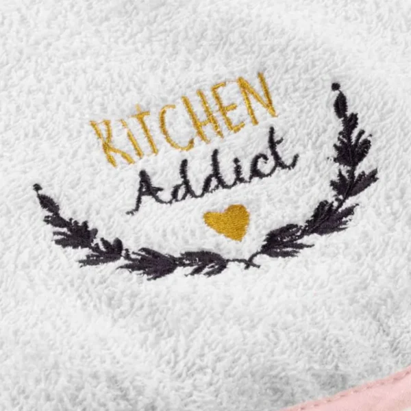 Essuie Main Kitchen Addict 50x50cm Rose