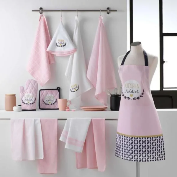 Essuie Main Kitchen Addict 50x50cm Rose