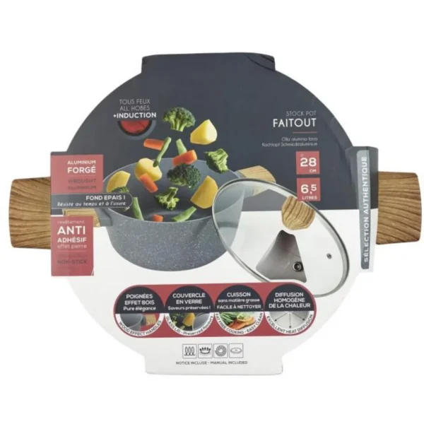 Faitout Aluminium Forgé 28cm Gris