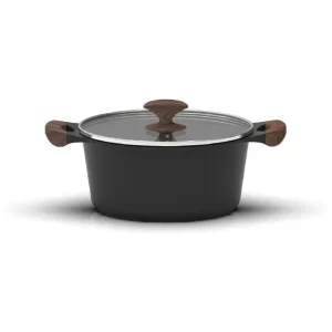 Faitout induction + couvercle 24 cm - Noir