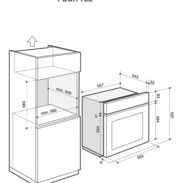 Four encastrable DOP4543X Inox Stellaire
