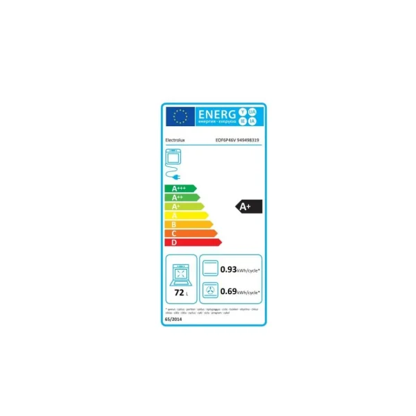 Four intégrable multifonction 72l 60cm pyrolyse blanc - EOF6P46V