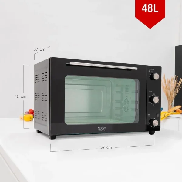 Four multifonction chaleur tournante 48l 1800w noir - bat-48rc
