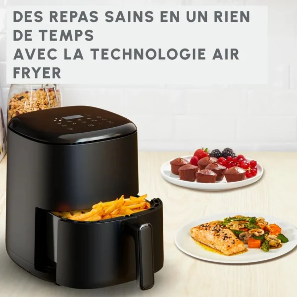 Friteuse électrique sans huile à air chaud Easy Fry EZ145820 - Noir