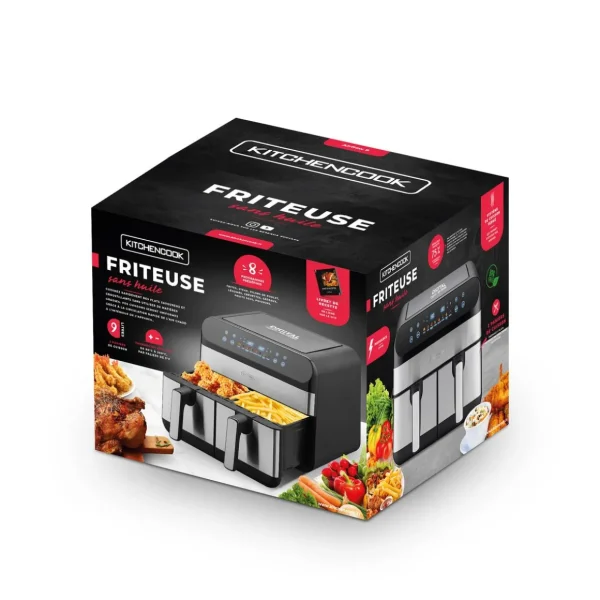 Friteuse sans huile à air chaud AIRFLOW 9 - Noir