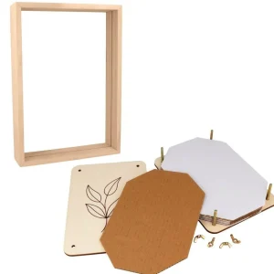 Herbier + cadre en bois 31 cm
