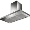 Hotte décorative 90cm 66db 700m3/h inox - 6850896