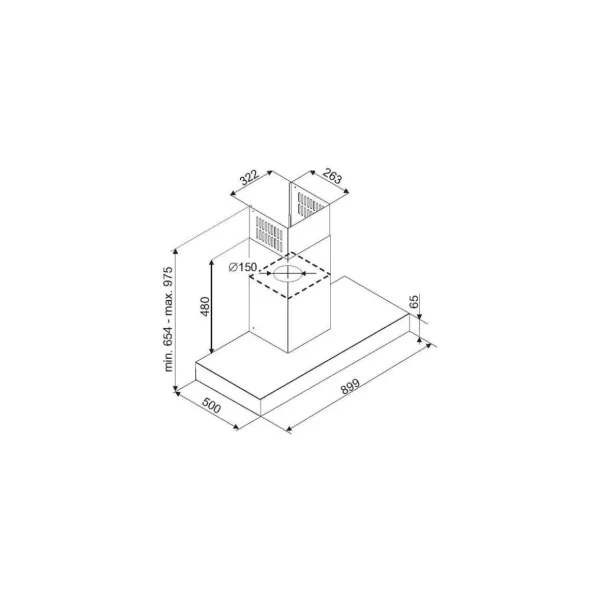 Hotte décorative murale DHB2934B Rotator