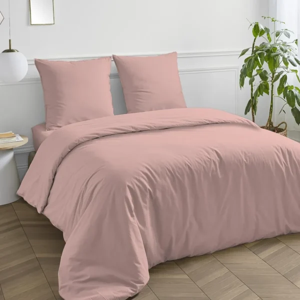 Housse de couette en coton 57 fils unie