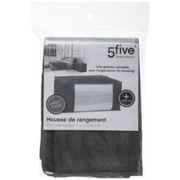 Housse de Rangement Couverture Dressing 60cm Gris Foncé
