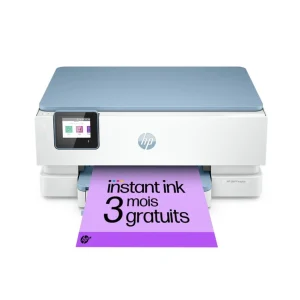 Imprimante ENVY 7221E - 3 mois d' Instant ink inclus avec HP+ - Blanc et gris