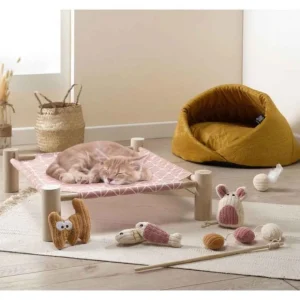 Jouet pour Chien Balle Boho Cat 4cm Bois de Rose