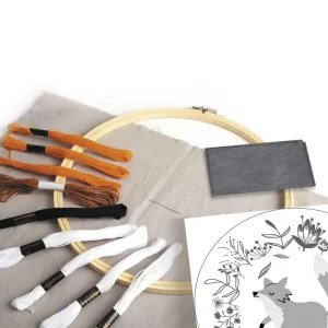 Kit broderie décorative renard