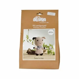Kit Complet Amigurumi Firmin le Chien 17cm Beige