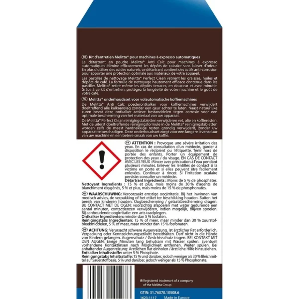 Kit détartrant et nettoyant expresso
