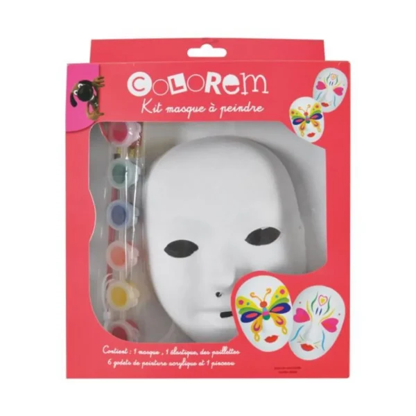 Kit Masque à Peindre Carnaval Blanc