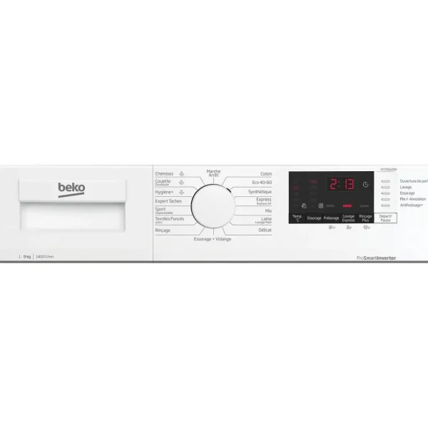 Lave linge hublot à induction WTV95220W, 9 kg, 1400 T/min, A