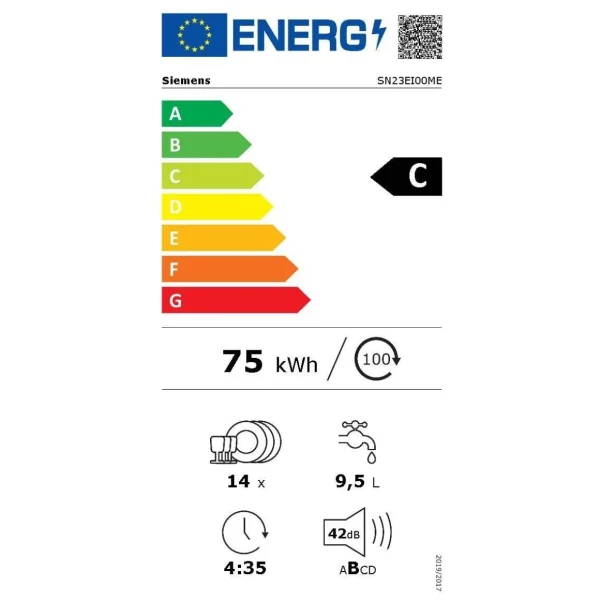 Lave vaisselle 60 cm SN23EI00ME VarioSpeed Plus